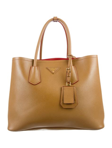 prada saffiano leather tote caramel|Prada medium saffiano leather bag.